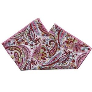 Gascoigne Pocket Square Pink Red Blue Paisley Men's